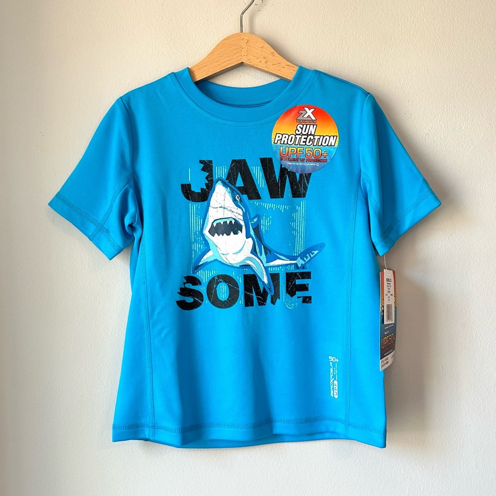 ZeroXposur Jawsome Shark UPF 50+ Sun Shirt Size 5/6 New With Tags